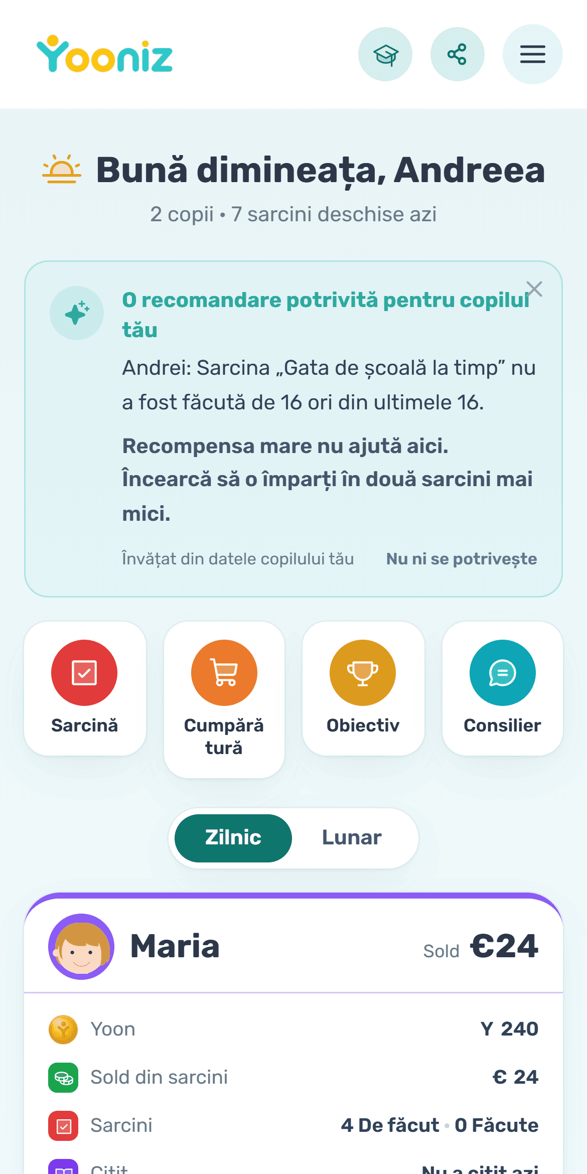 Panoul părintelui în Yooniz