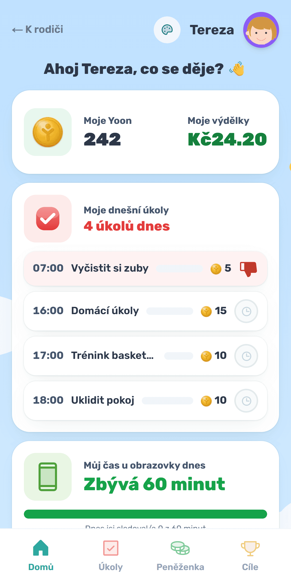 Dítě začne vydělávat