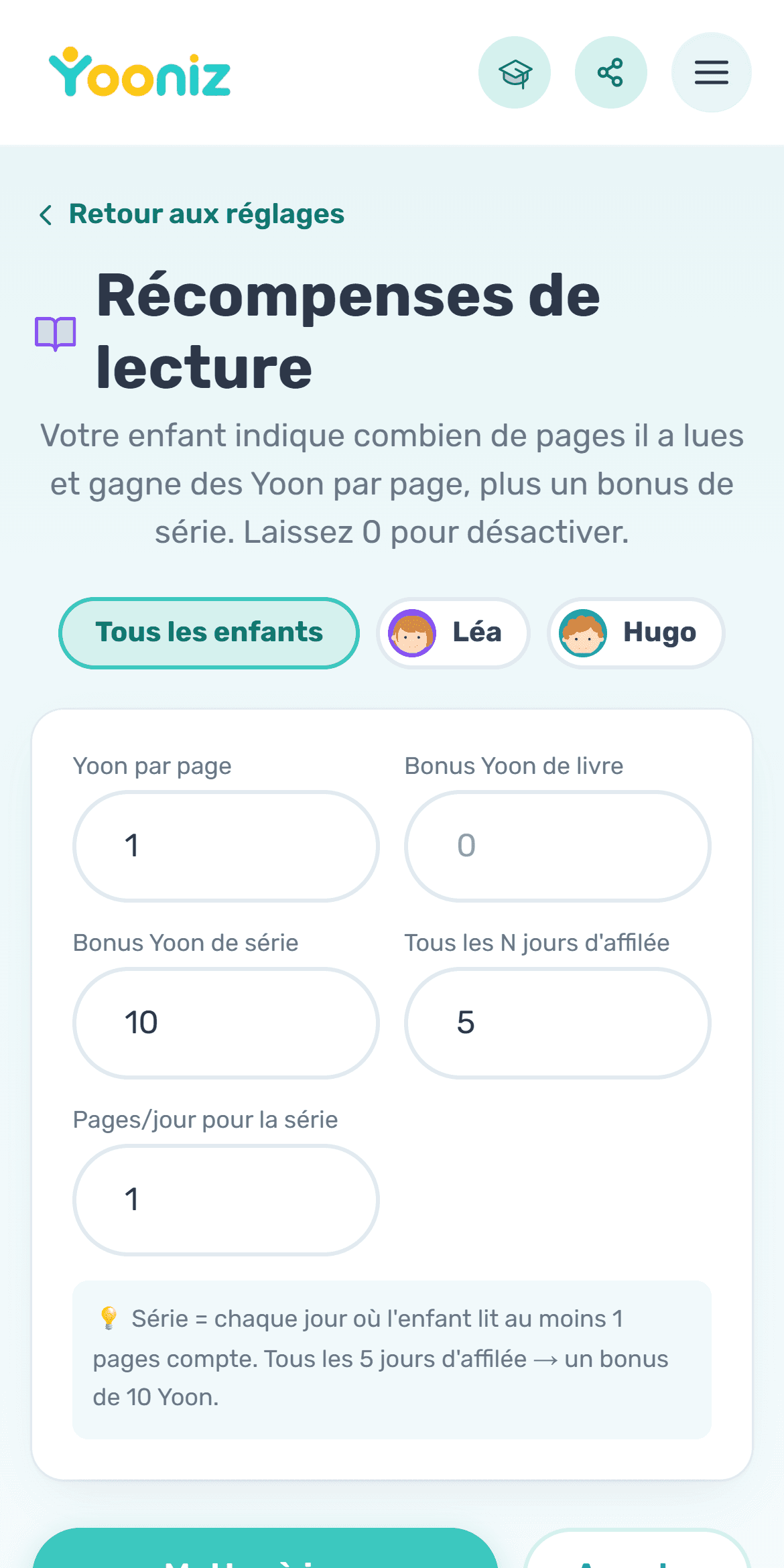 Vous pouvez aussi récompenser la lecture