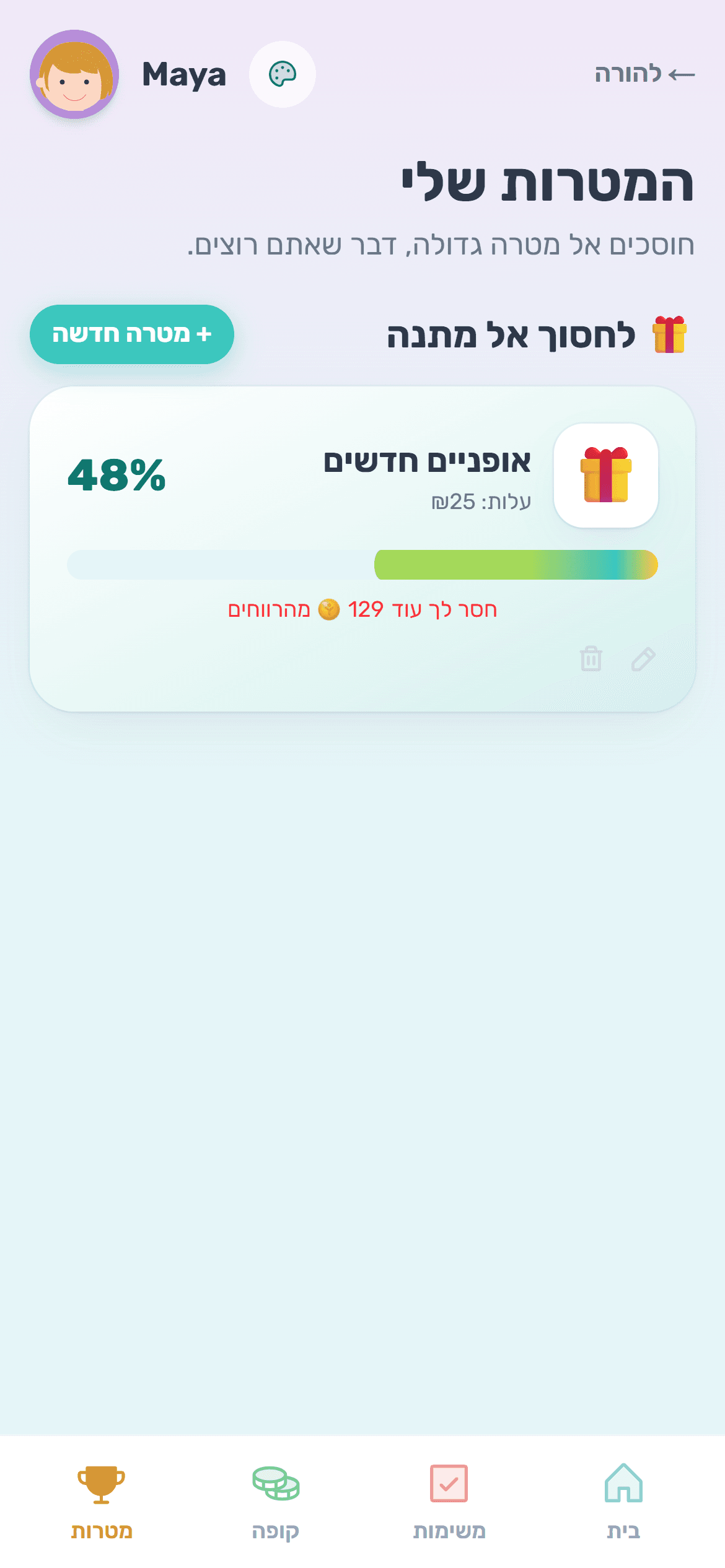 Goals & saving