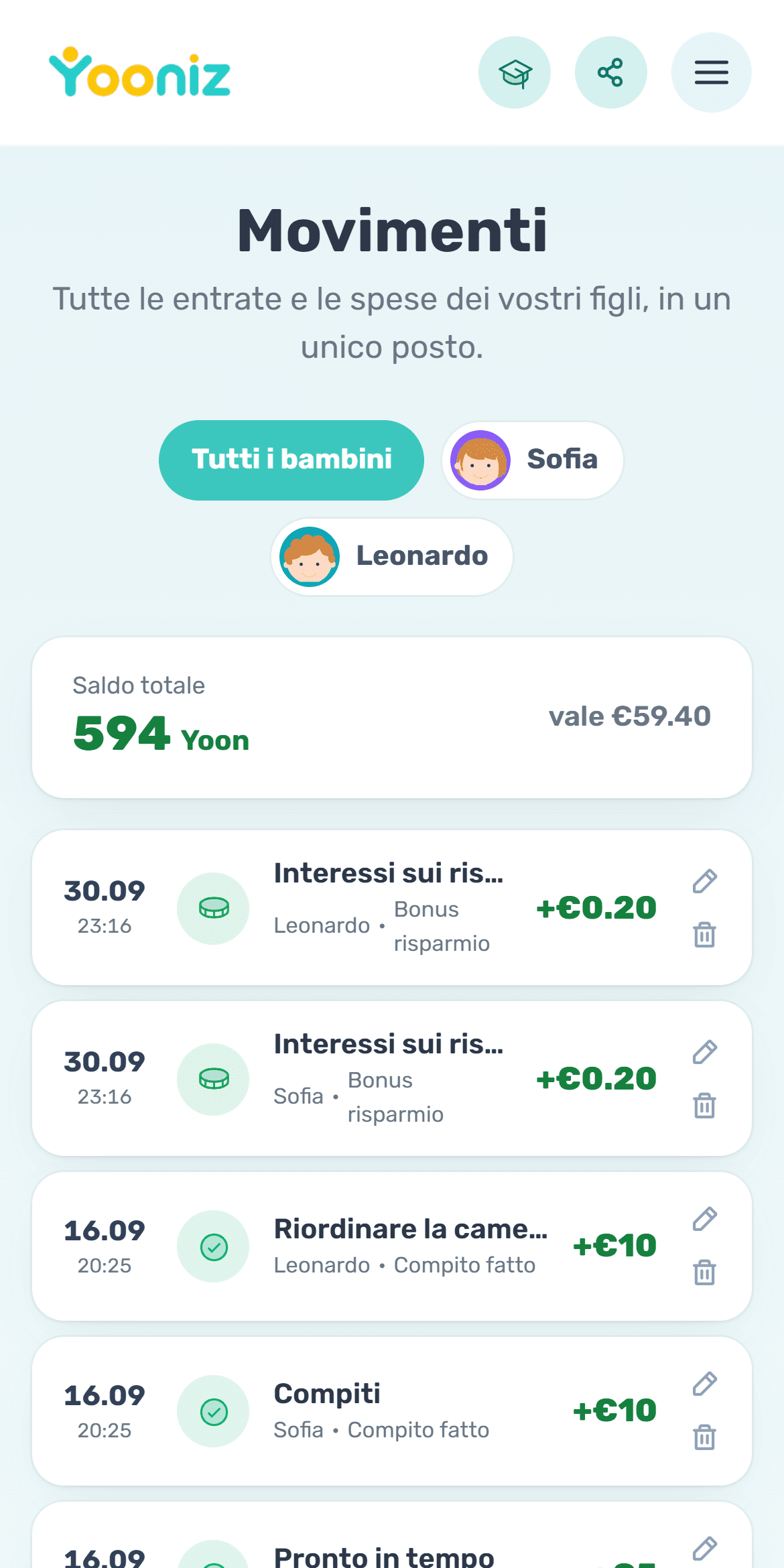 Tutto visibile nei movimenti del conto