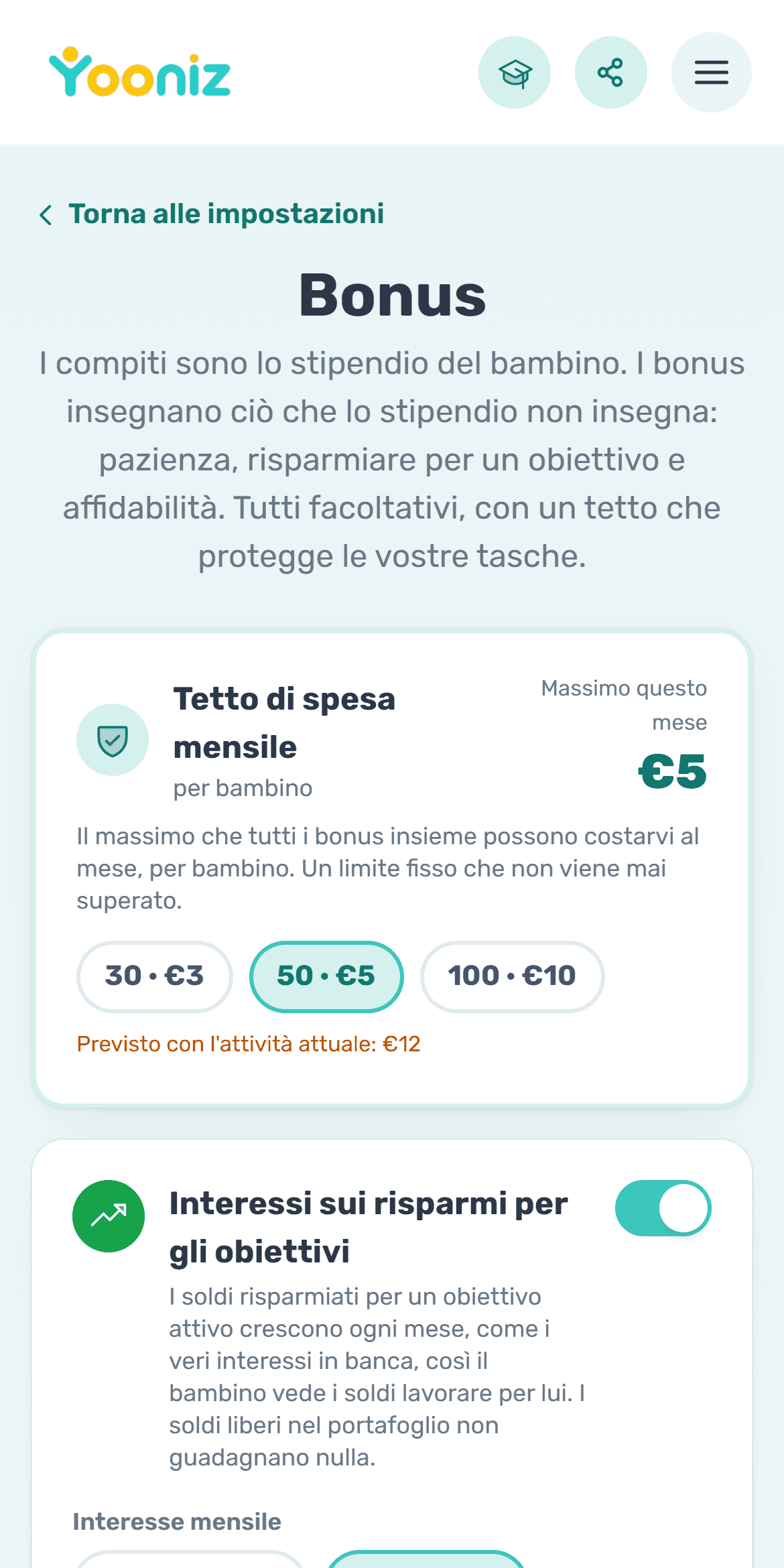 Date bonus per la costanza