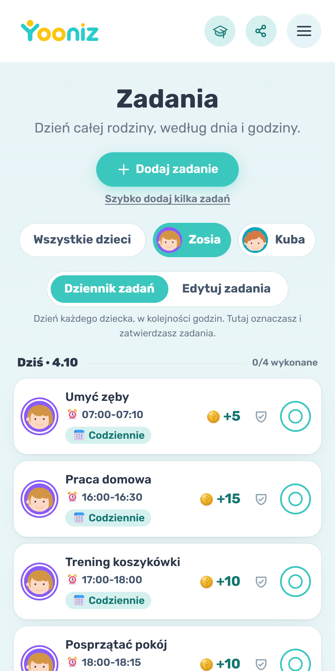Ułóż zadania i plan dnia
