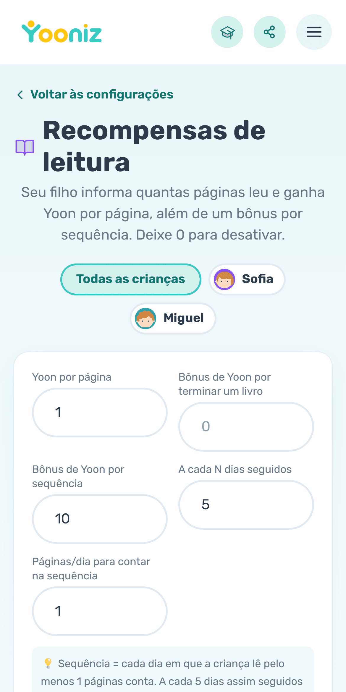 Você também pode recompensar a leitura