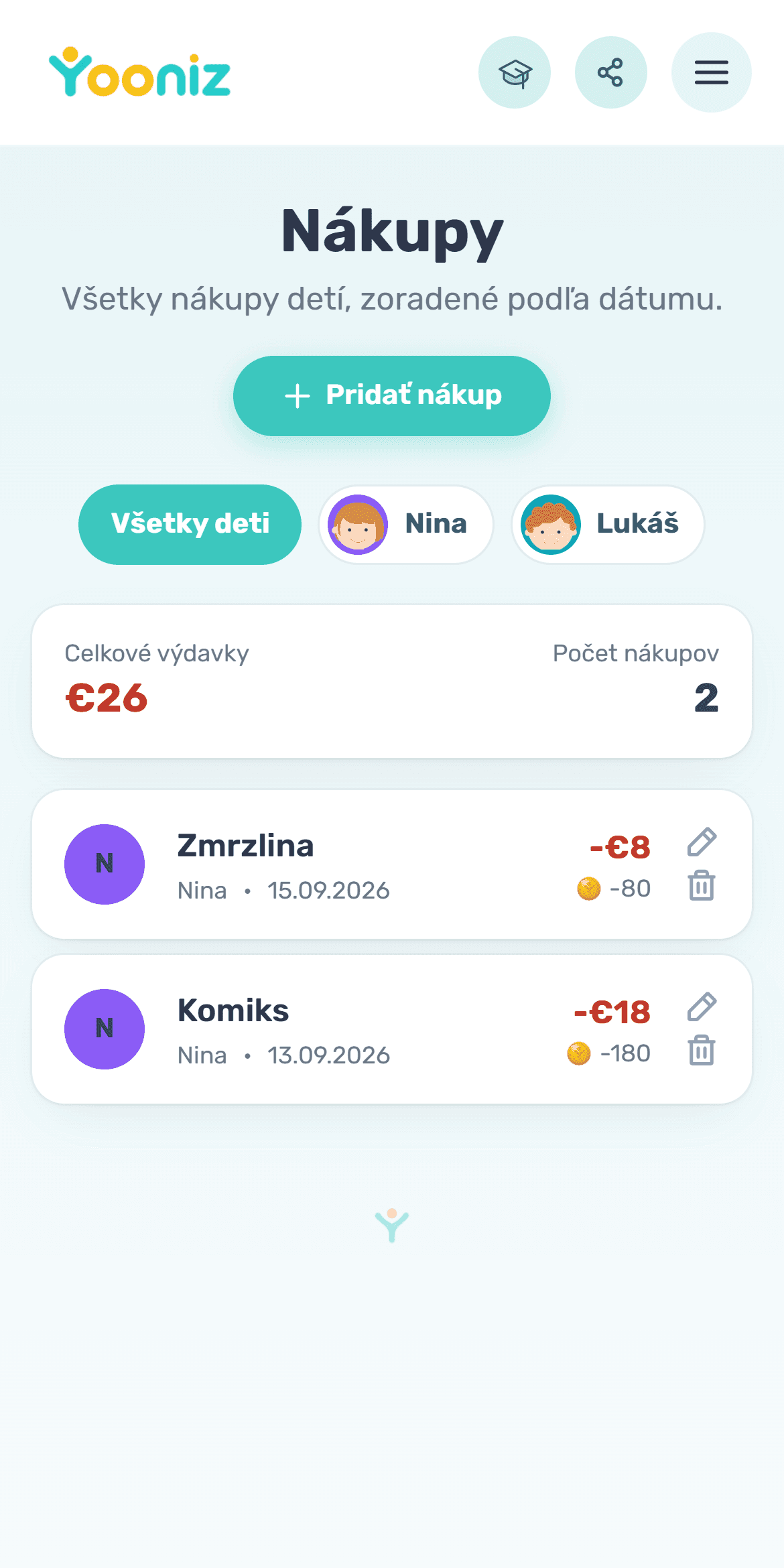 Nakupuje sa len z toho, čo je v pokladničke
