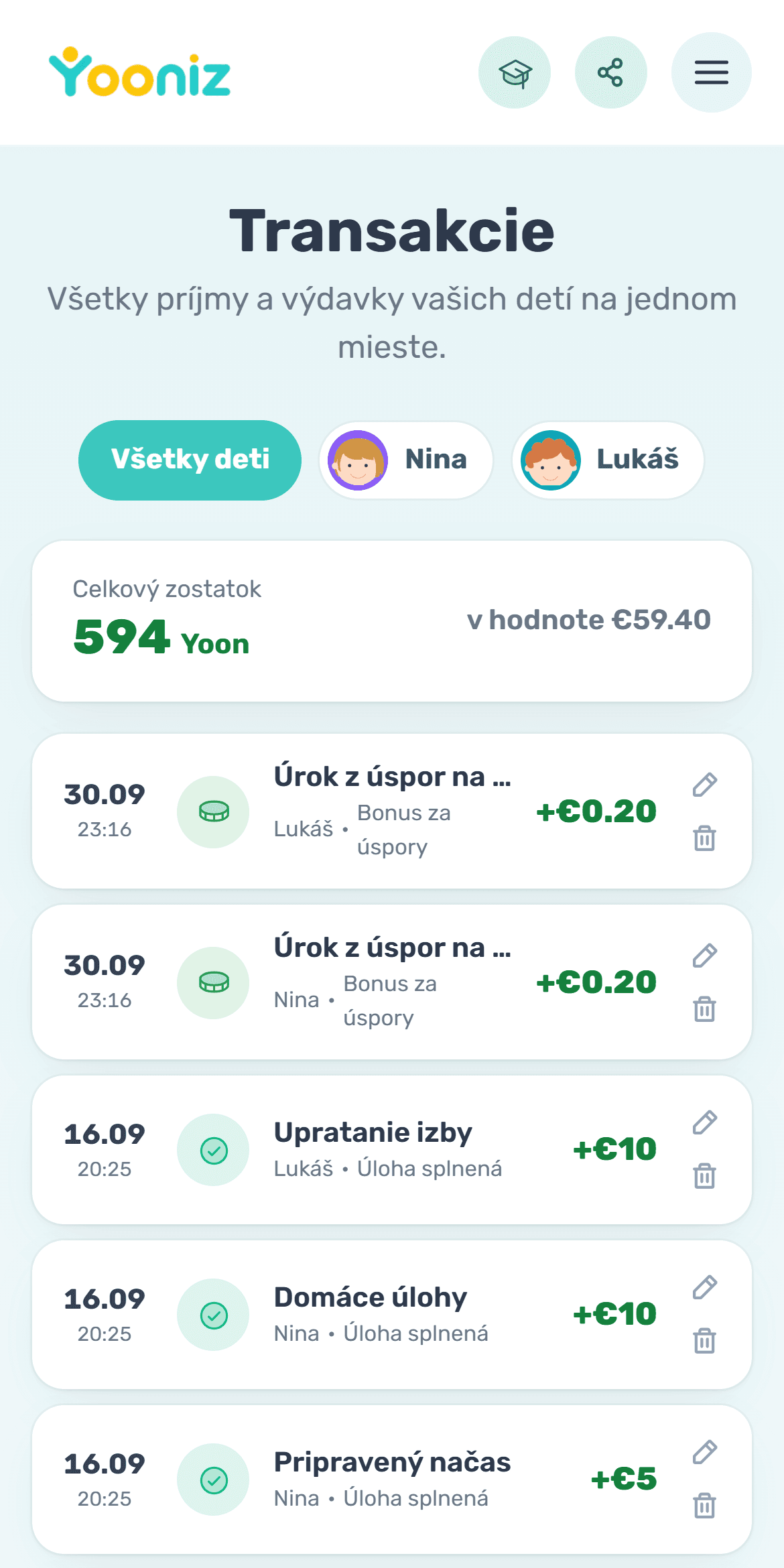 Všetko vidíte v pohyboch na účte
